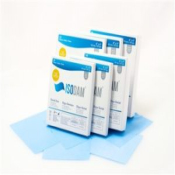 Dental Dams Isodam Latex Free Heavy  Blue 6 x 6 15/box 4D