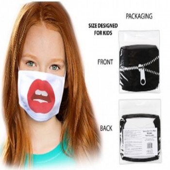 Childrens Reusable Face Mask - LIPS -1/pk
