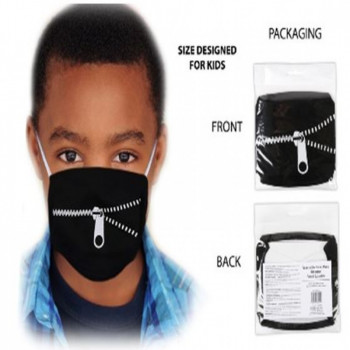 Childrens Reusable Face Mask - Zipper-1/pk