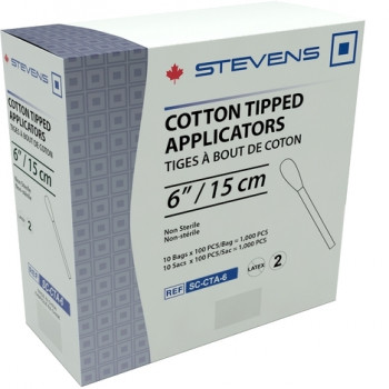 Applicator  Cotton Tips  6in Non Sterile - 100 per pack - 10packs/Box
