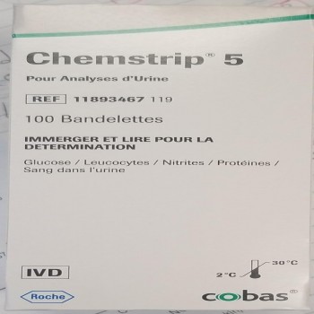Chemstrip 5 for urinalysis