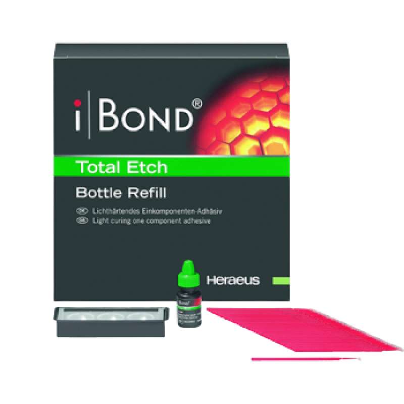 iBOND Total Etch Bottle Refill 1 x 4 ml bottle, 50 application tips, Mixing well, Pictorial card