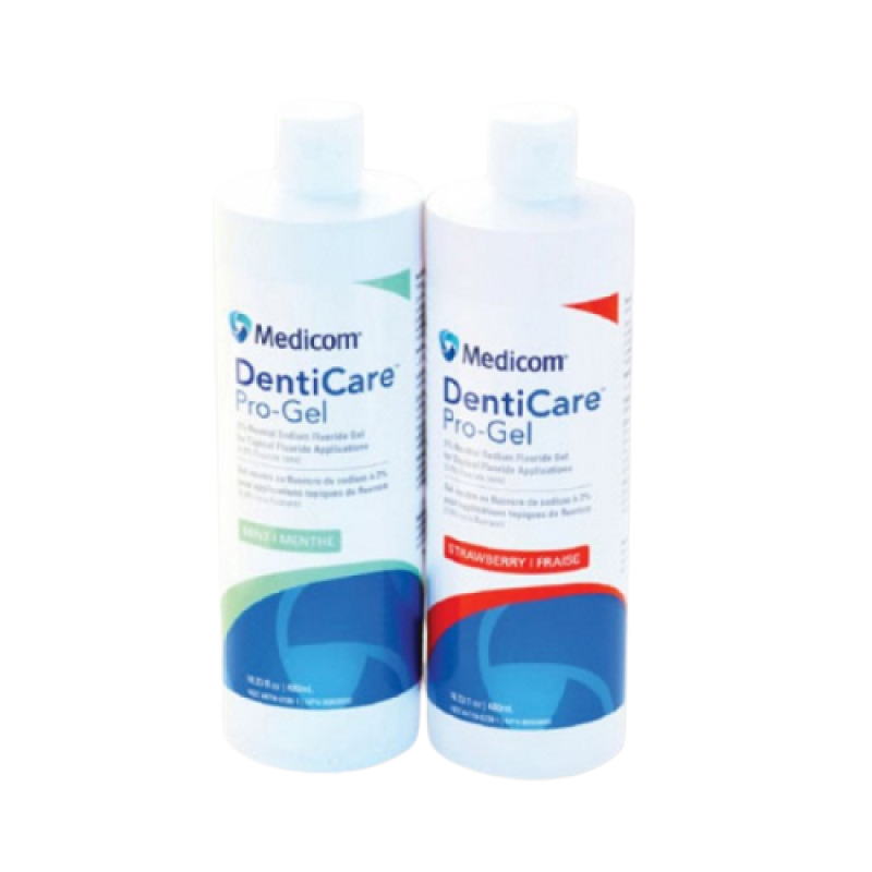 DENTI-CARE Denti-Pro Fluoride Gel 2% Neutral Strawberry 480ml