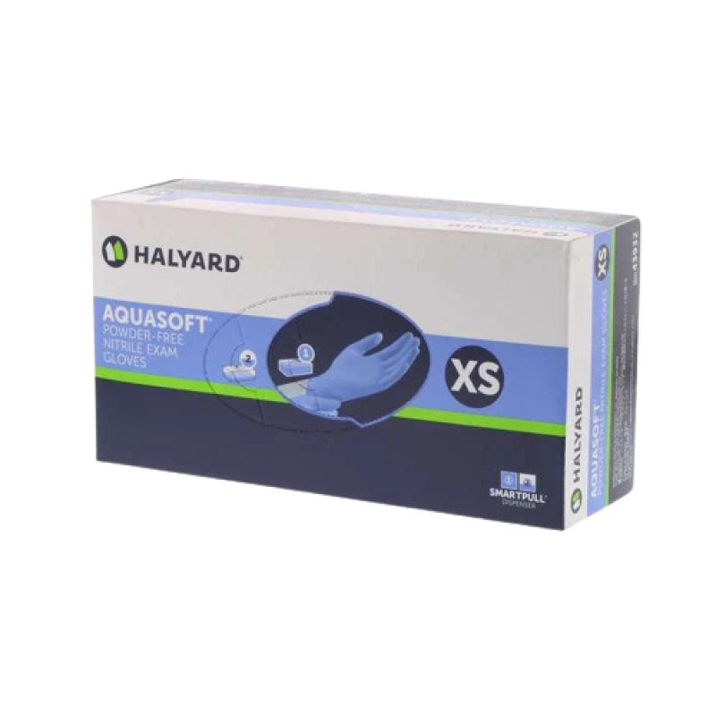 Halyard: Aquasoft Nitrile Powder Free Glove 300/Box - XSMALL