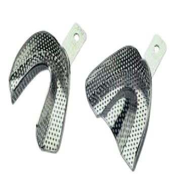 Upper/Lower Perforated Metal Impression Trays Large